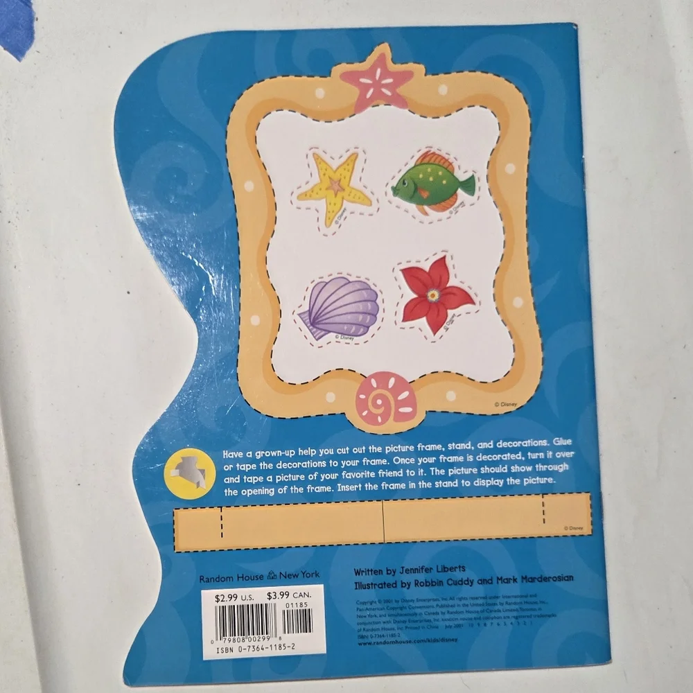 Disney The Little Mermaid Ariel and Sparkle Fish Sticker Book - Unused- HTF